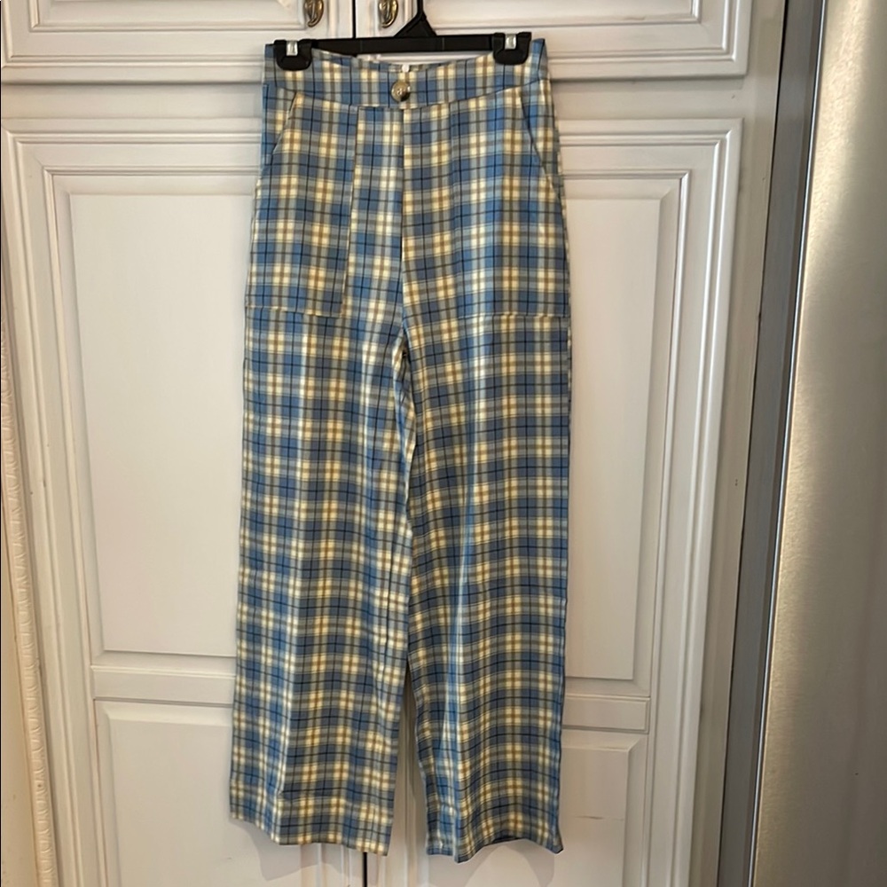 Blue and White Chino Pants with Classic Style